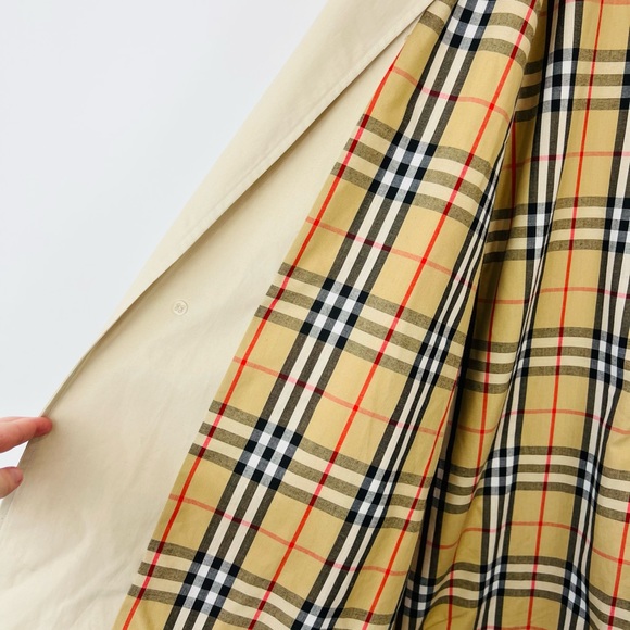 Burberry Beige Nova Check Lined Classic Utility Trench Coat UK L - Picture 7 of 16